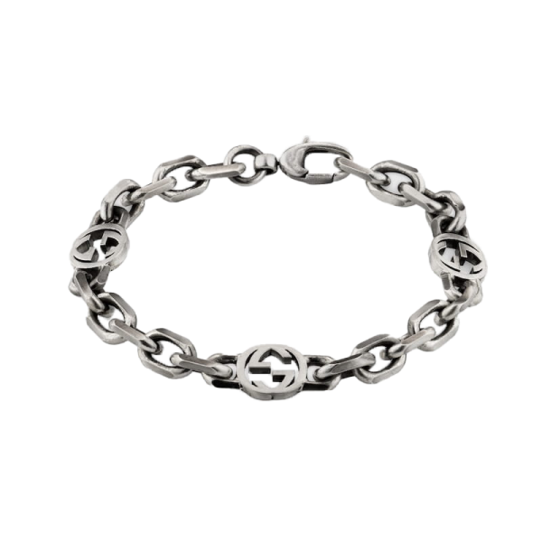 Gucci Interlocking Silver Bracelet
