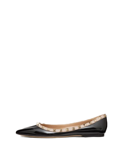 Patent Rockstud Ballet Flat