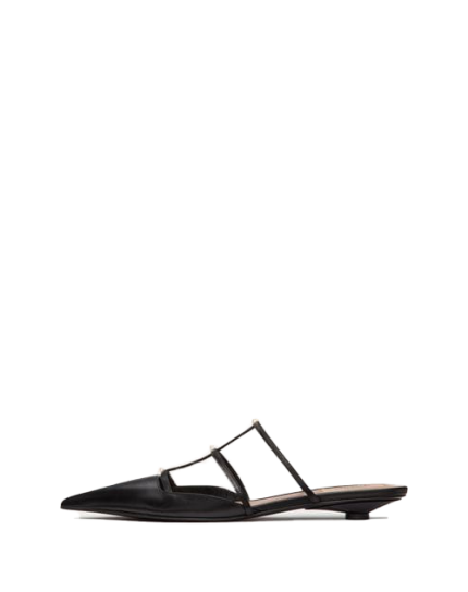 Rockstud Wispy Calfskin Mule 20mm