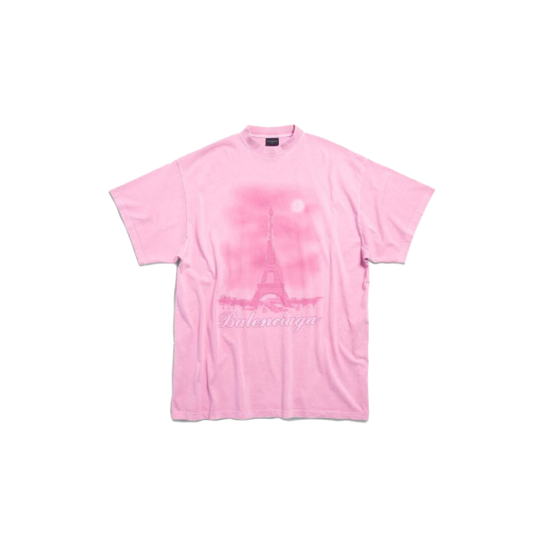 Paris Moon T-Shirt In Light Pink