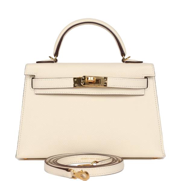 Hermès Kelly Sellier 25 Nata Epsom Gold Hardware