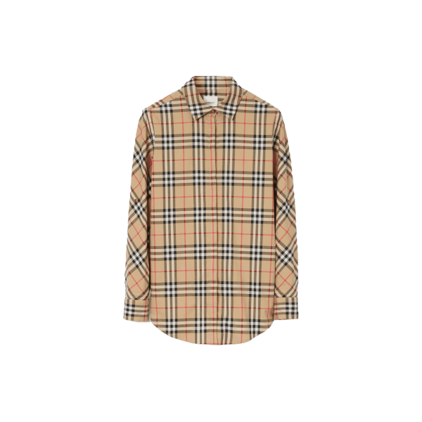 Check Stretch Cotton Shirt