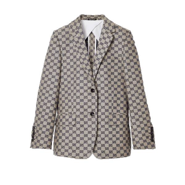 GG linen blend canvas jacket