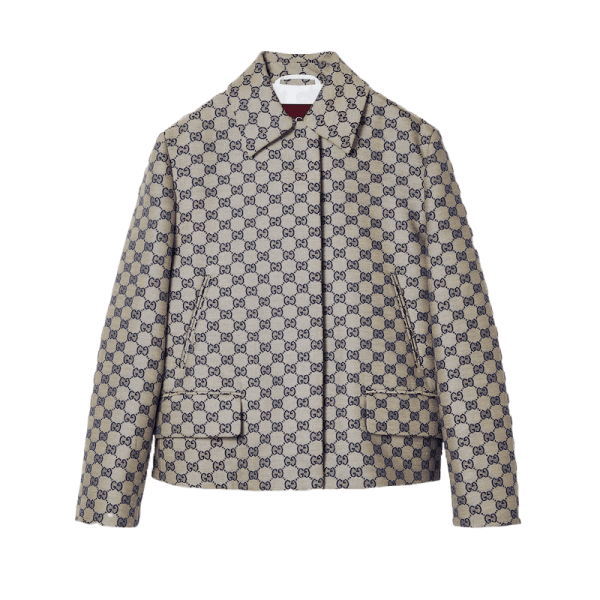 GG linen blend canvas jacket