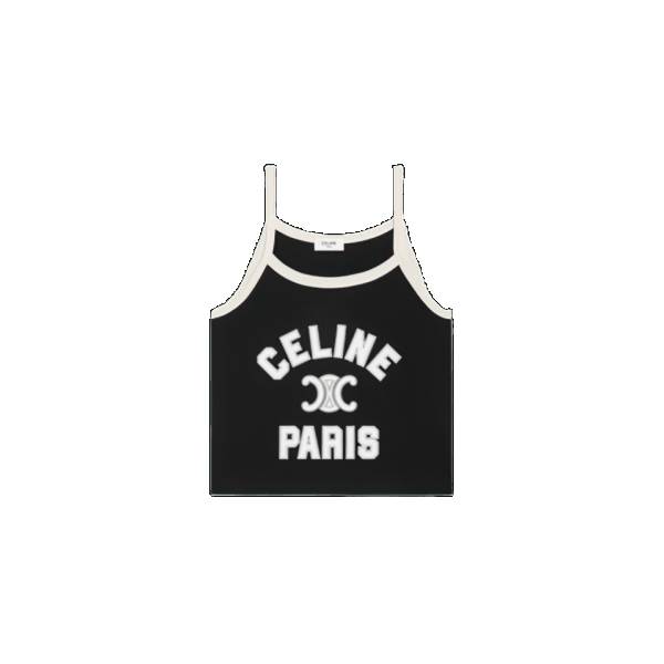 Celine Paris Tank Top In Cotton Jersey