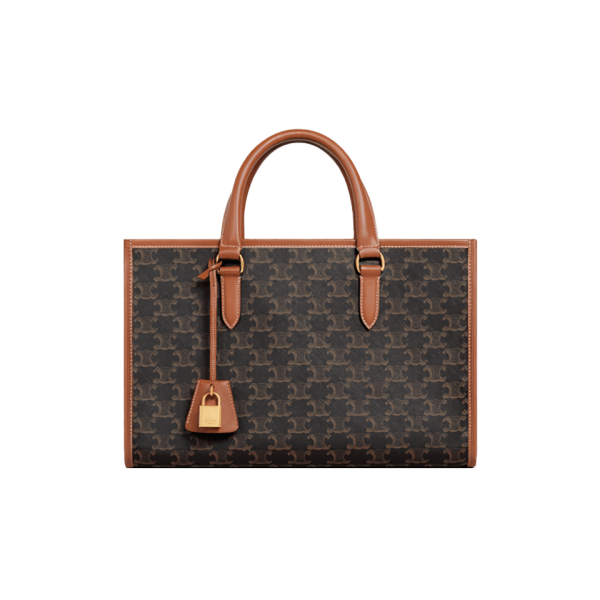 Mini Horizontal Cabas In Triomphe Canvas And Calfskin
